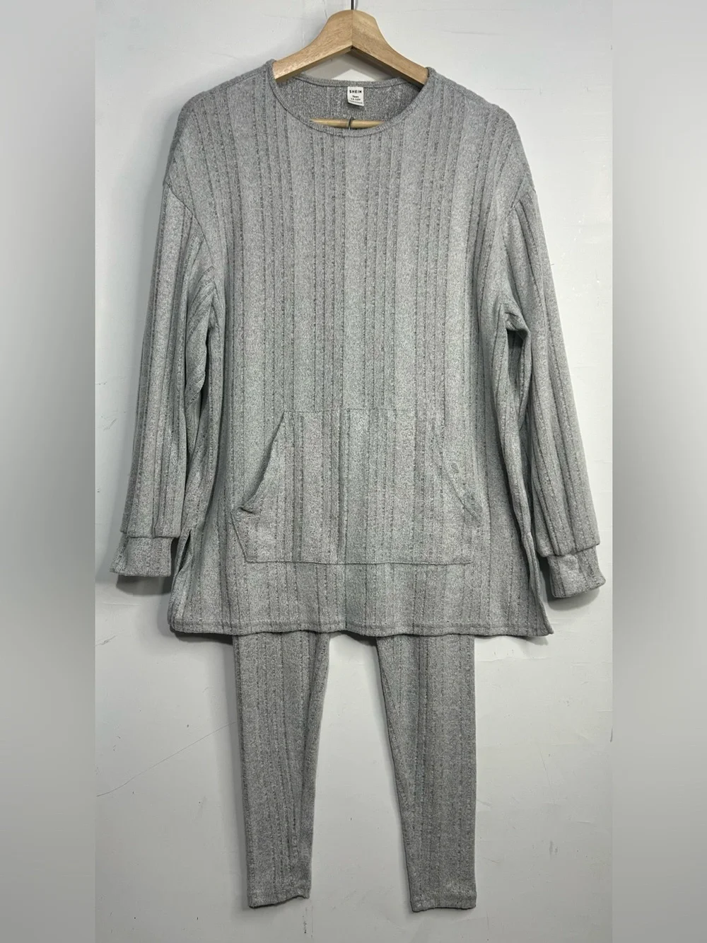 5 for $25🔥SHEIN Super Soft Loungewear Shirt & Pants‎ Grey Set Teens 12-13Y